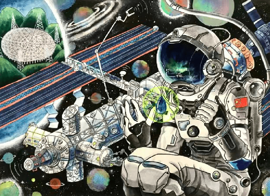 让科学插上艺术的翅膀第四届华夏儿艺科幻绘画作品展上线