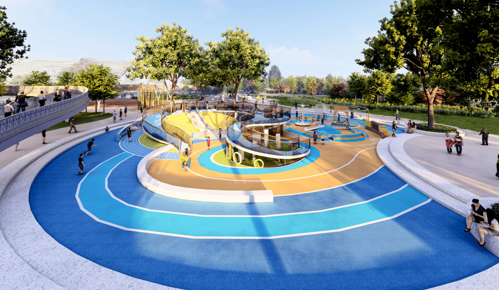 儿童游憩空间▲青年活力球场凤凰湖公园南至凤凰南路,北至港城东