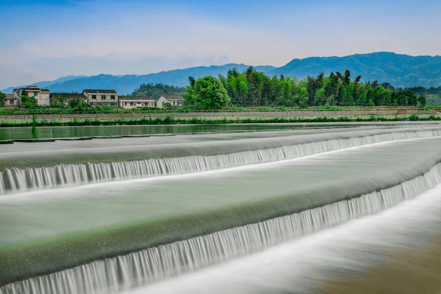 农村景观小水坝图片图片