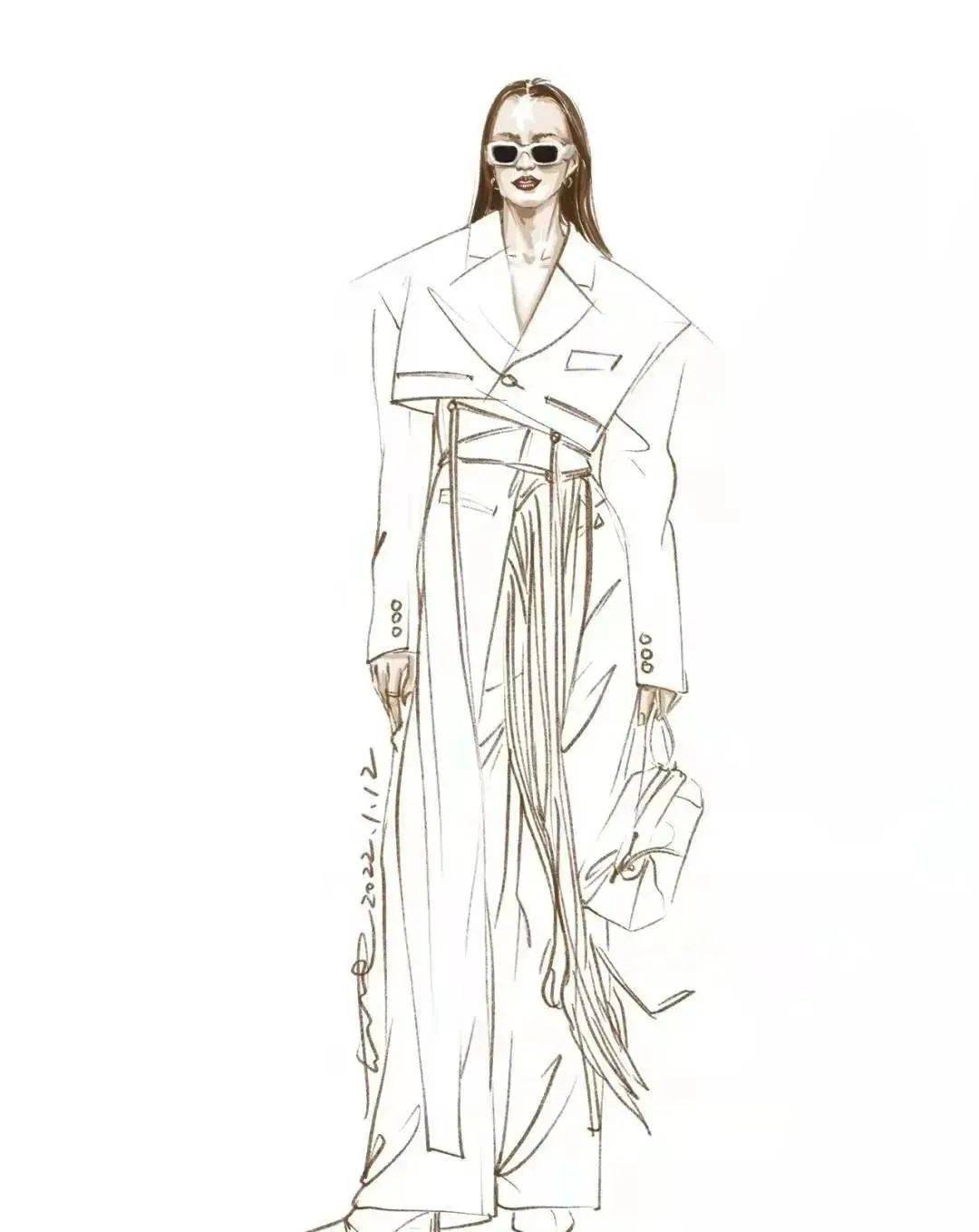 服装线稿图60张女装效果线稿图