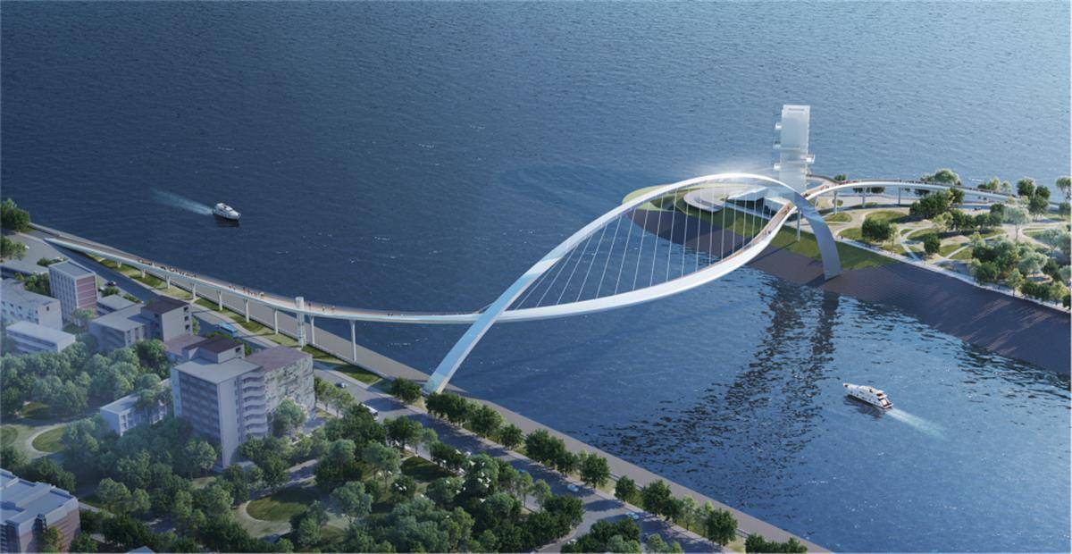 连接西坝,主城 宜昌将建首座跨江人行桥_方案_设计单位_二马路