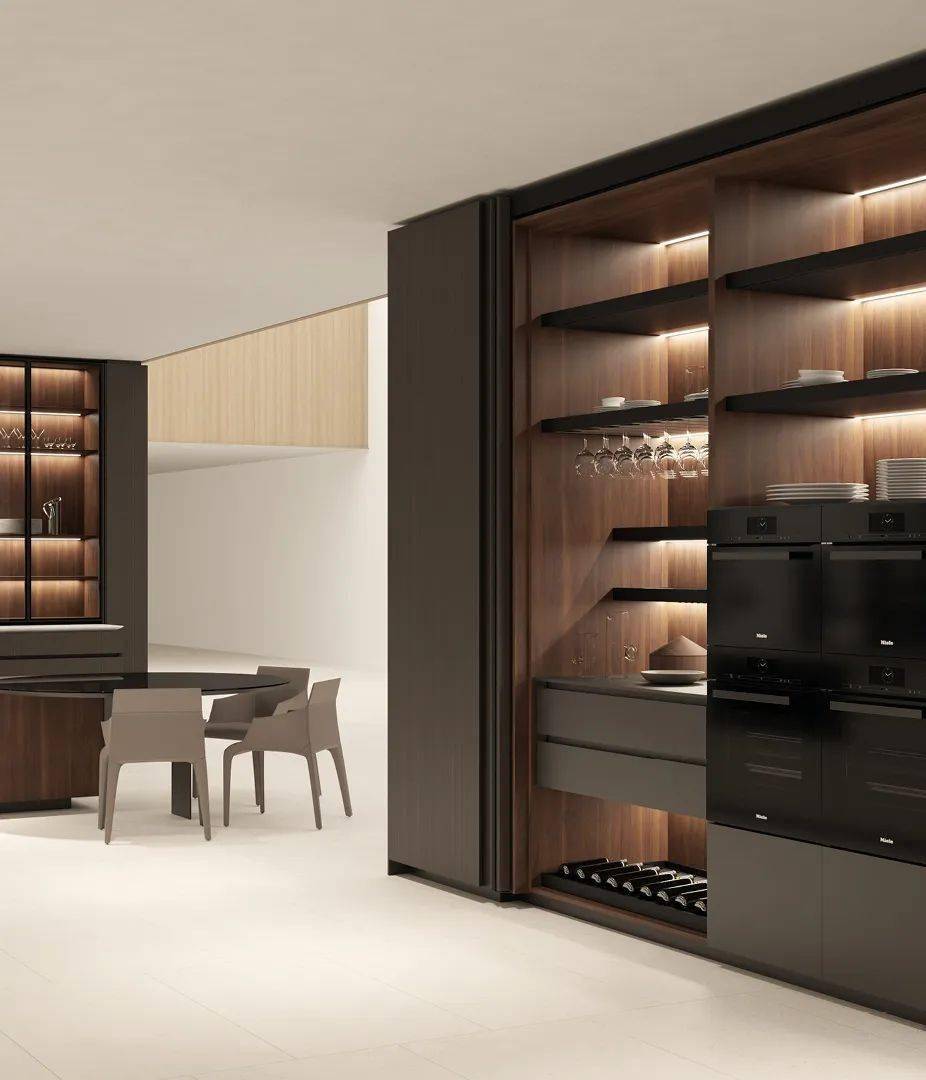 岛台台面功能性收纳模块retractable system deep shaker move,如此