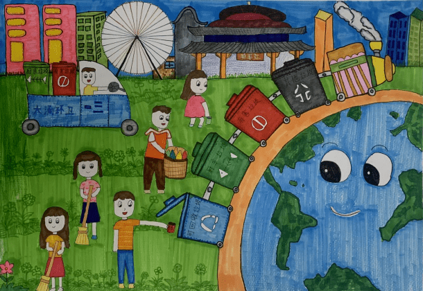 中山大涌文明实践丨"共建清洁美丽世界"绘画大赛优秀作品展示