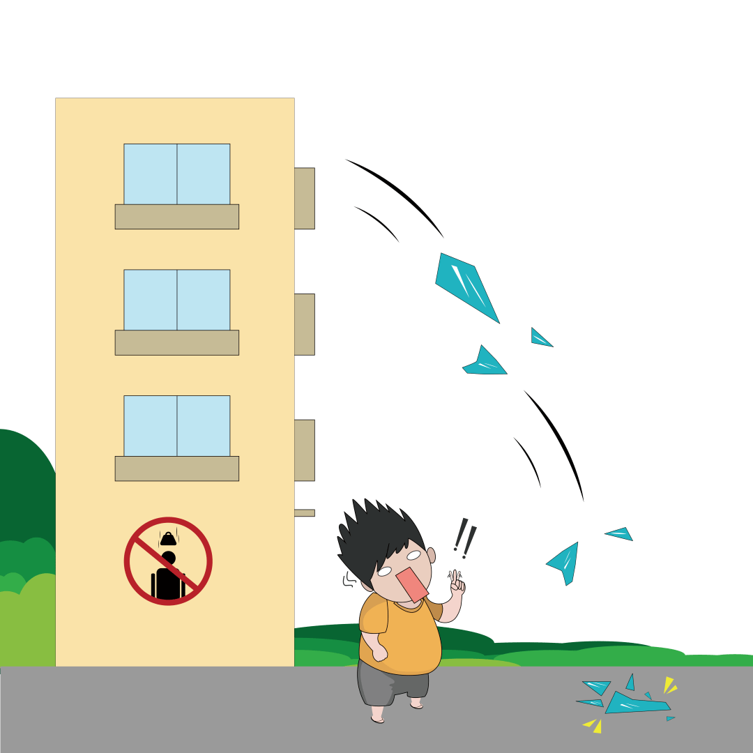 温馨提示高空抛物罪来了管住手别乱丢