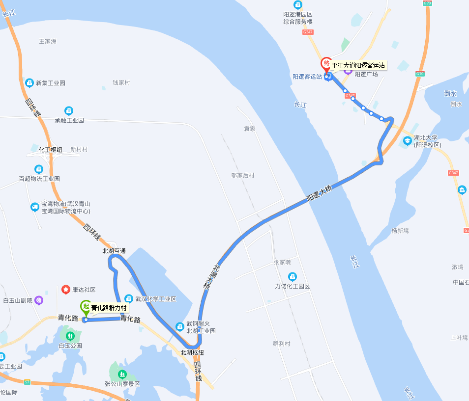 因新港线施工阳逻231路公交站点将迁移