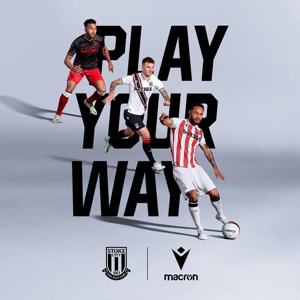 macron发布斯托克城202223赛季主客场球衣