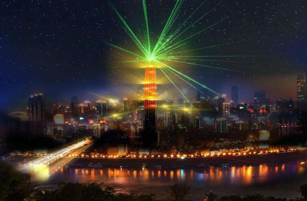 100层超高楼上演ar灯光秀美爆重庆天际
