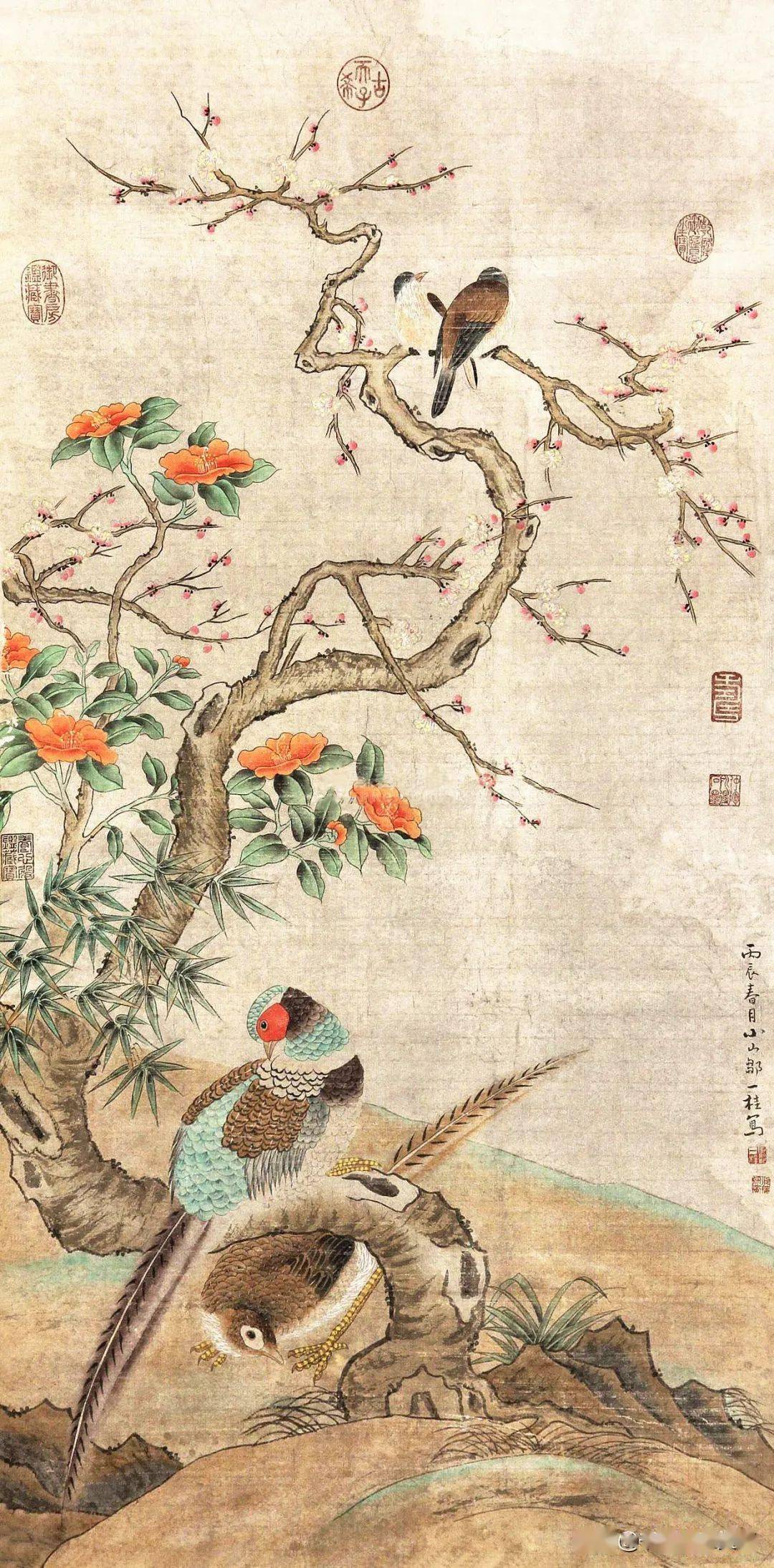 清代邹氏最著名的画家之一:邹一桂工笔花鸟画作品欣赏