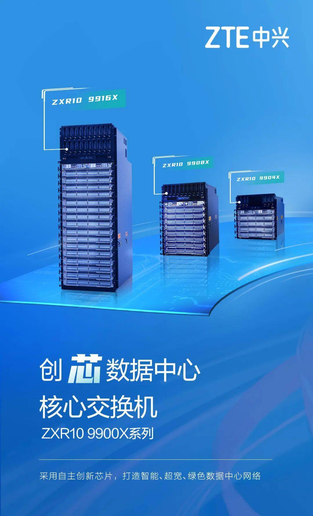 在有线网络领域,中兴通讯基于各行业数字化需要,推出zxr10 9900x系列