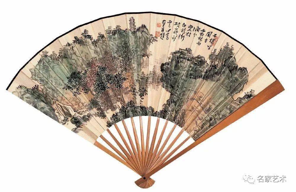 【名品视界】溥儒《山水扇面》欣赏_名家_艺术_鉴定