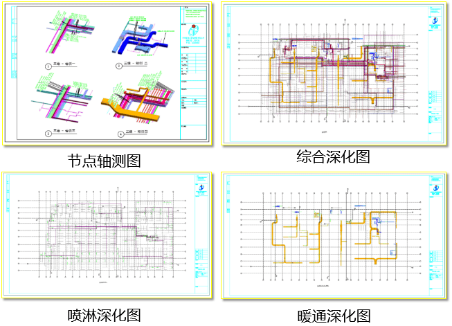 根据深化后的模型,出深化图纸32张,指导施工过程中预留预埋4