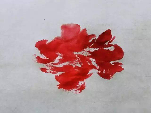 牡丹一笔画一个花瓣真的很匠气_笔尖_毛笔_造型