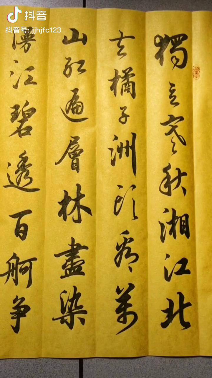 广东朋友定制作品沁园春长沙书法行书谁说书法不抖音写字艺术手写练字