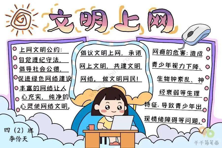 学生素质手抄报简单图片