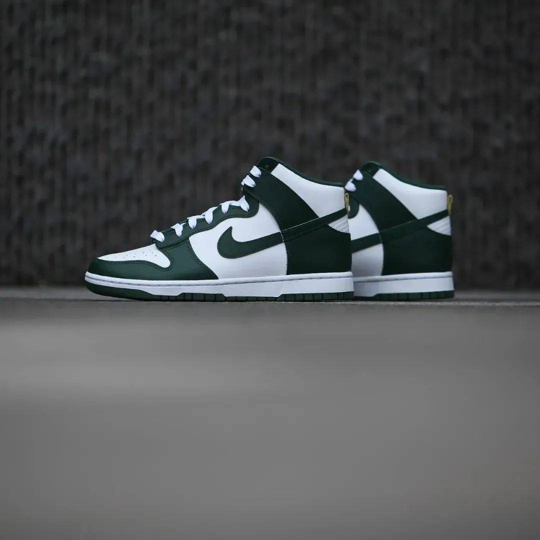nike dunk hi sp white pro green