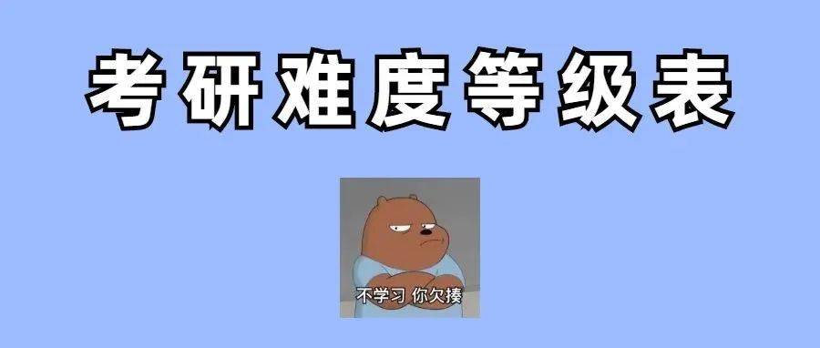 考研难度等级表来了！你的选择排几级？_专业_信息_备考