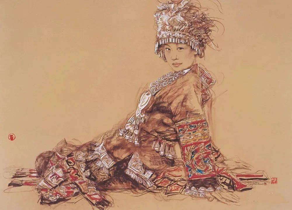 北京画院副院长蔡玉水粉彩系列作品欣赏,回味无穷!_cm_色纸_粉笔