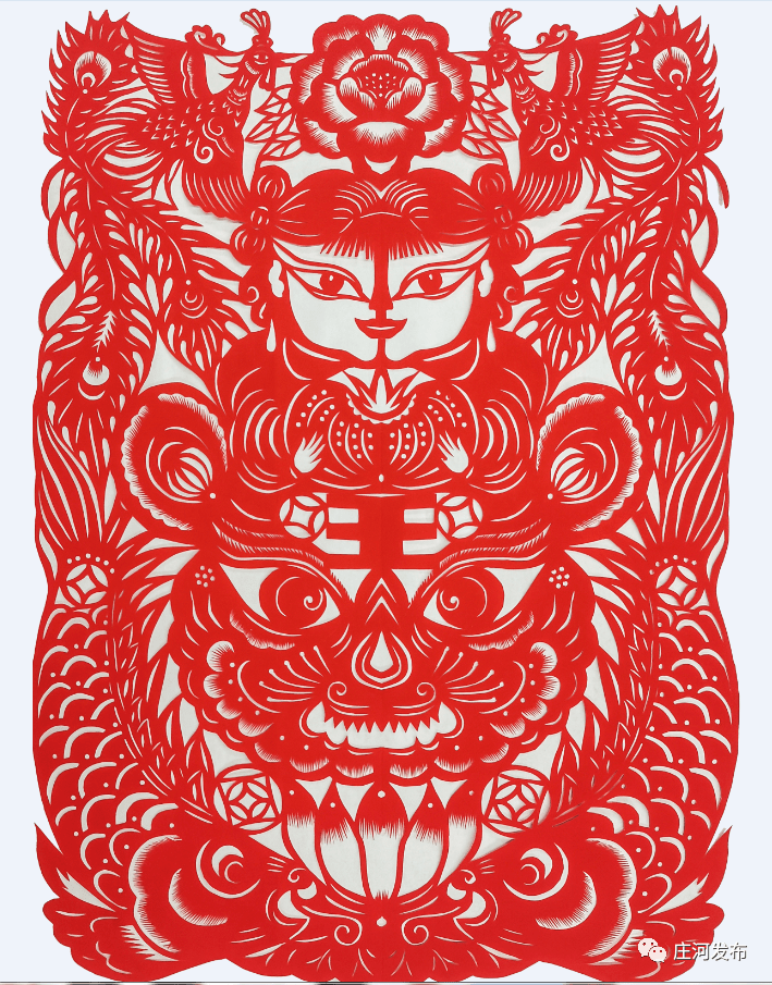 67辽宁大连庄河:民俗非遗剪纸作品赏析_王兴花_鱼图_来源