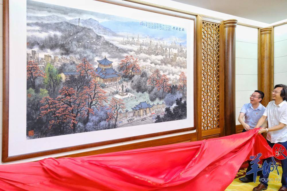 《殿堂流芳》的国画参展据中山纪念堂管理中心主任汪波表示,该画作将