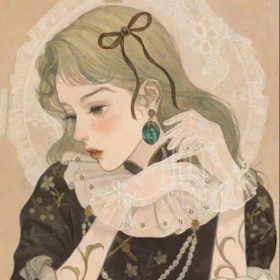 仙气古风女头 | 白茶清欢无别事 我在等风也等你_头像_柳今_苍水