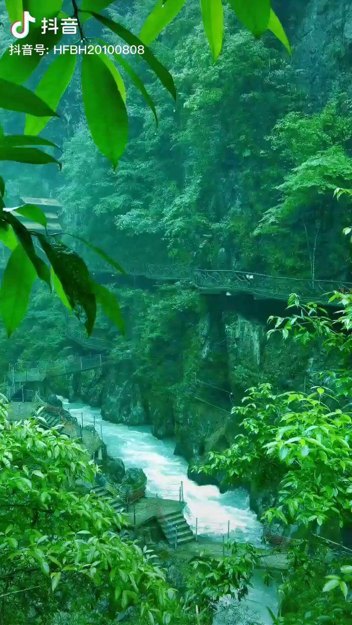 周末早安 聆听大自然的旋律 青山不改绿水长流 风景优美空气清新 大山