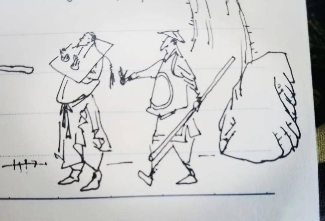 以颜鲁公笔意中性笔写苏东坡《定风波》,求其浑厚宽博,朴茂平实.