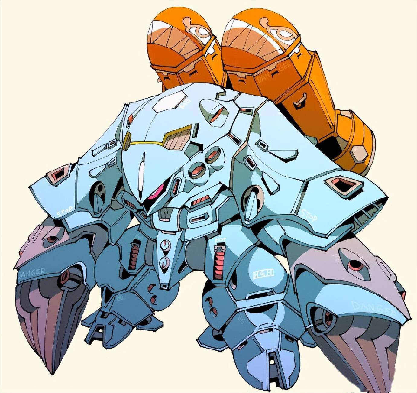 吉恩创意机甲插画,扎古拟人化设计_改造_机设_造型