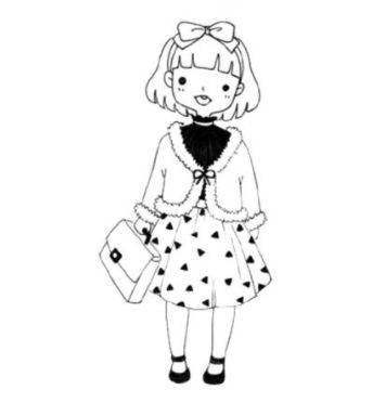 【簡筆】小女孩動漫簡筆人物畫法_畫法_人物畫_動漫