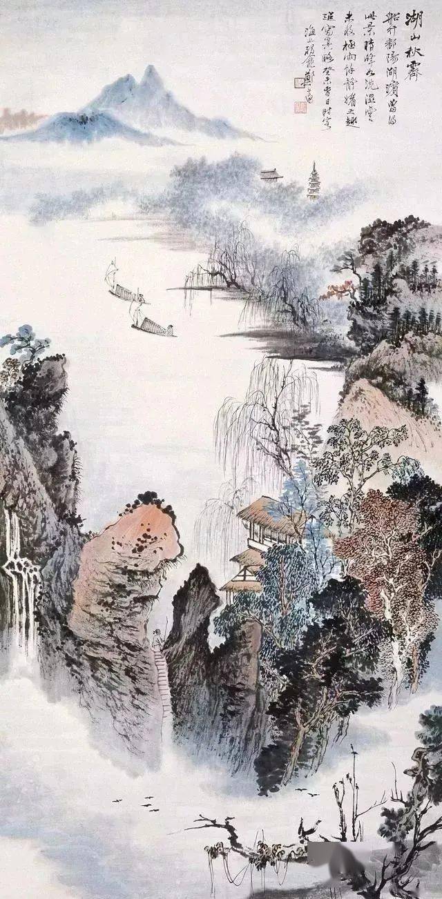 都说画树难画柳，他画的柳却是一大特色_郑午昌_国画_山水画