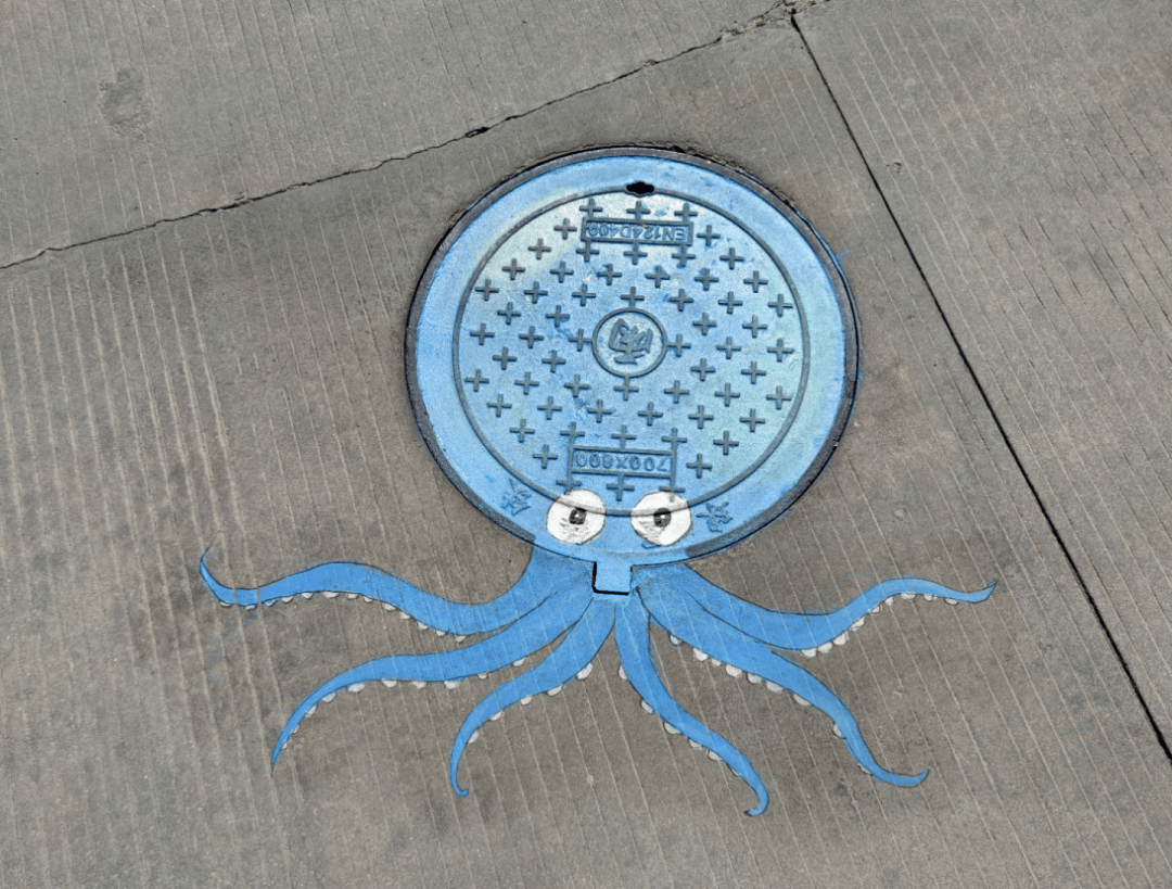 太可爱了井盖成海洋王国
