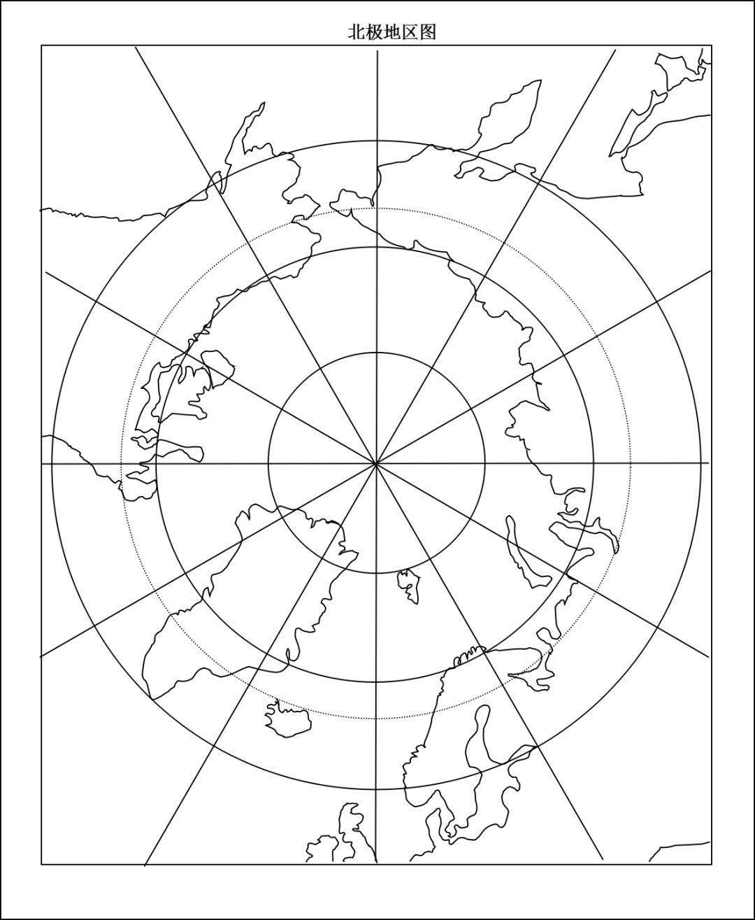 10张世界分洲空白线描地图(可填充打印)