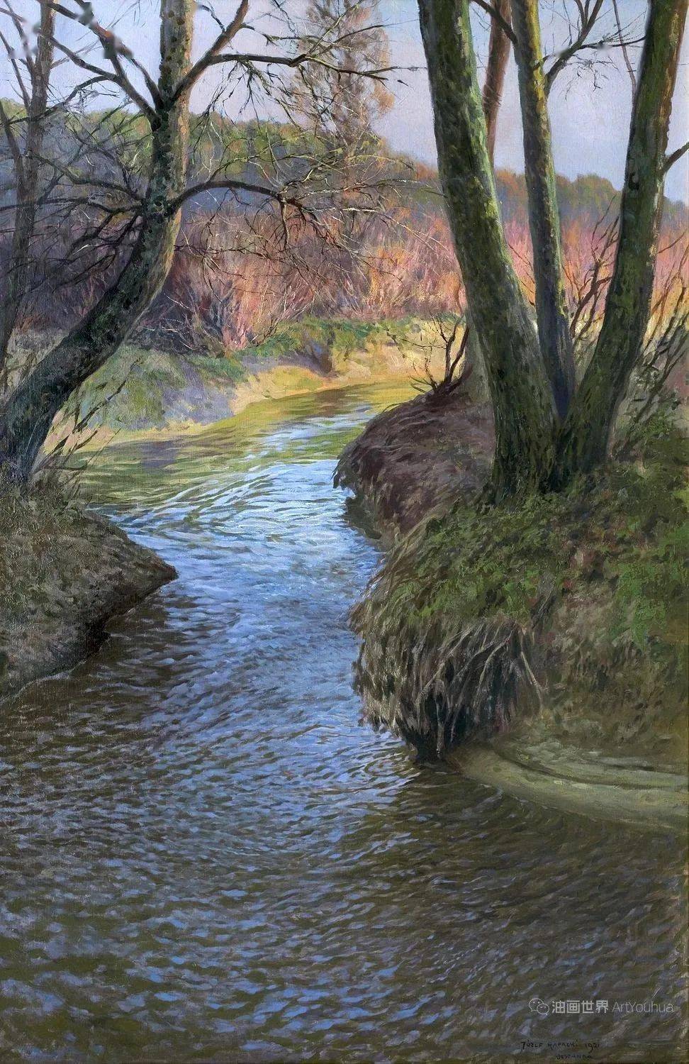 波兰画家约瑟夫·拉帕茨基怀旧油画作品欣赏_风景画_华沙_包括