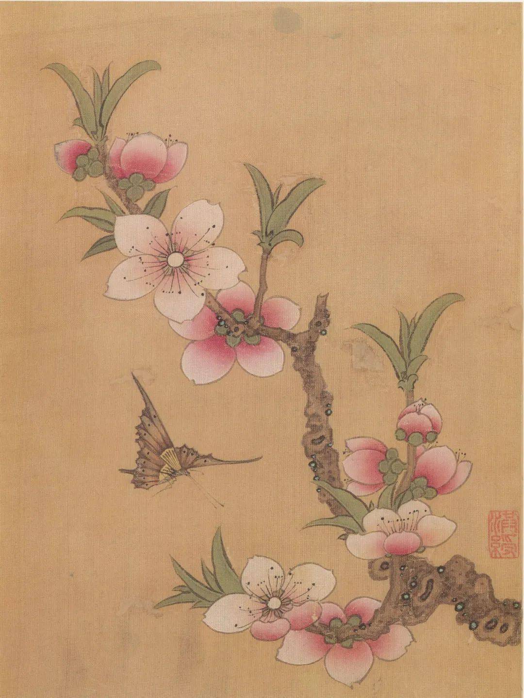 这组花卉真古雅