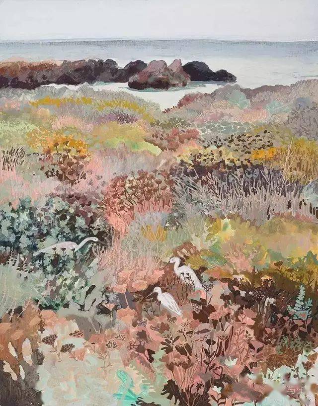 写生融入自然的美女画家