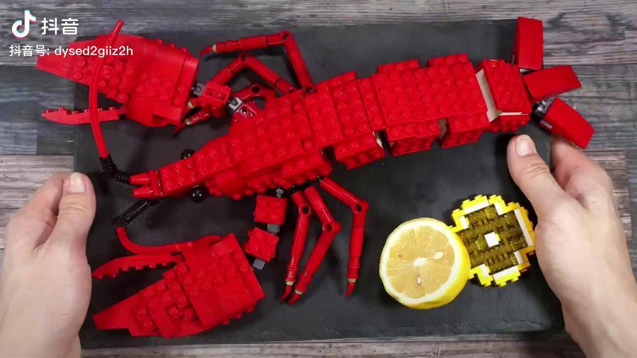 乐高啤酒小龙虾解压 手工diy 解压视频 极度舒适 手工制作 制作过程