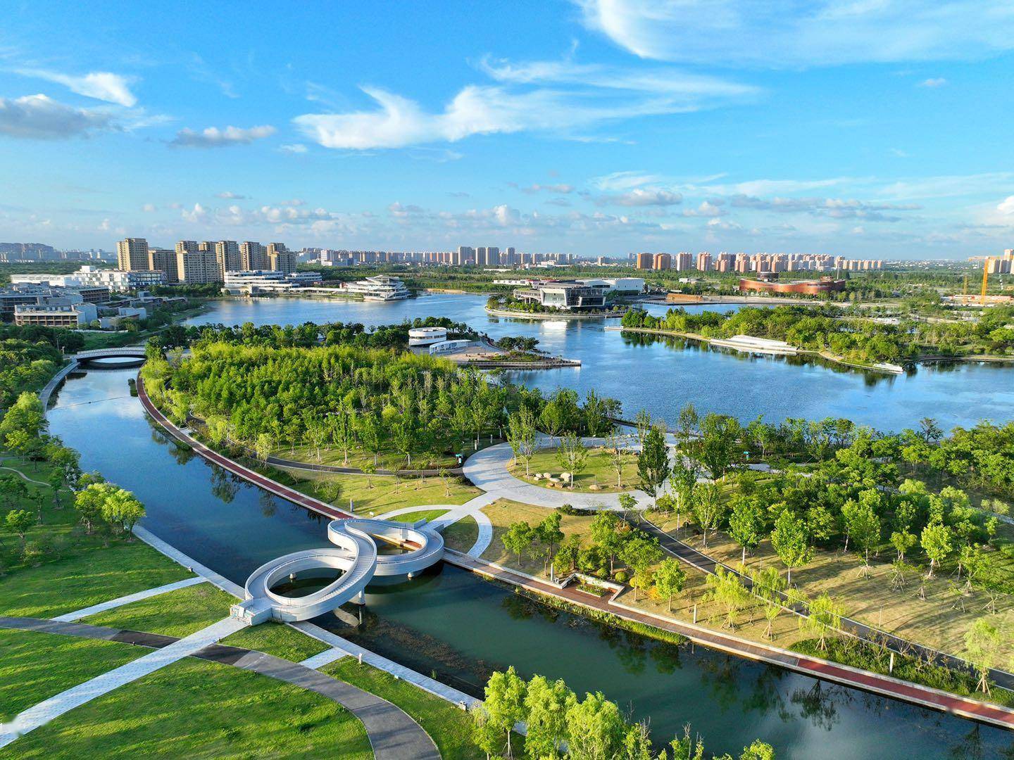 奉贤新城 生态宜居,奏响水绿交融"江南韵"_公园_上海_烟雨