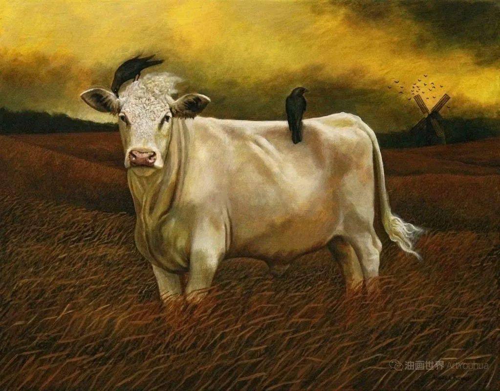 美国画家安德里亚·科维奇的油画作品具有丰富的情绪和寓意,叙事感