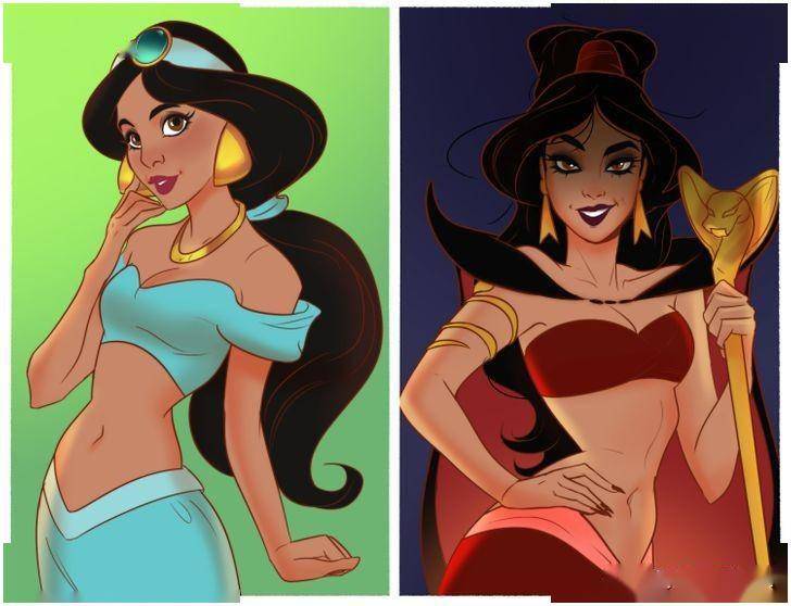 当迪士尼的公主们全部成为反派