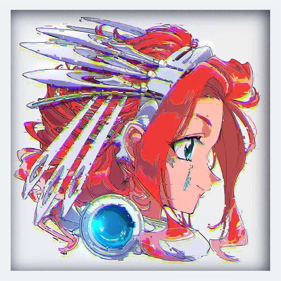 【画集收录】古早画风真的太爱了!太喜欢这种有年代风格的大眼睛了!_