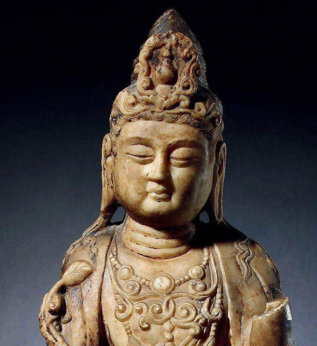 赏析|唐代白石雕大势至菩萨立像_素食_观世音_常识