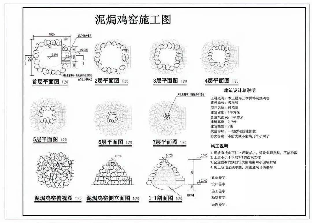 泥焗鸡窑施工图高清pdf图片