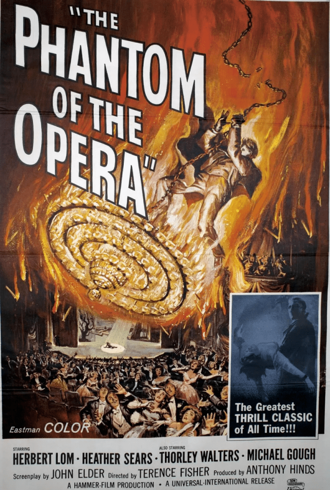 《歌剧魅影》海报(左),《夜半歌声》海报(右)这部电影经过田汉,冼