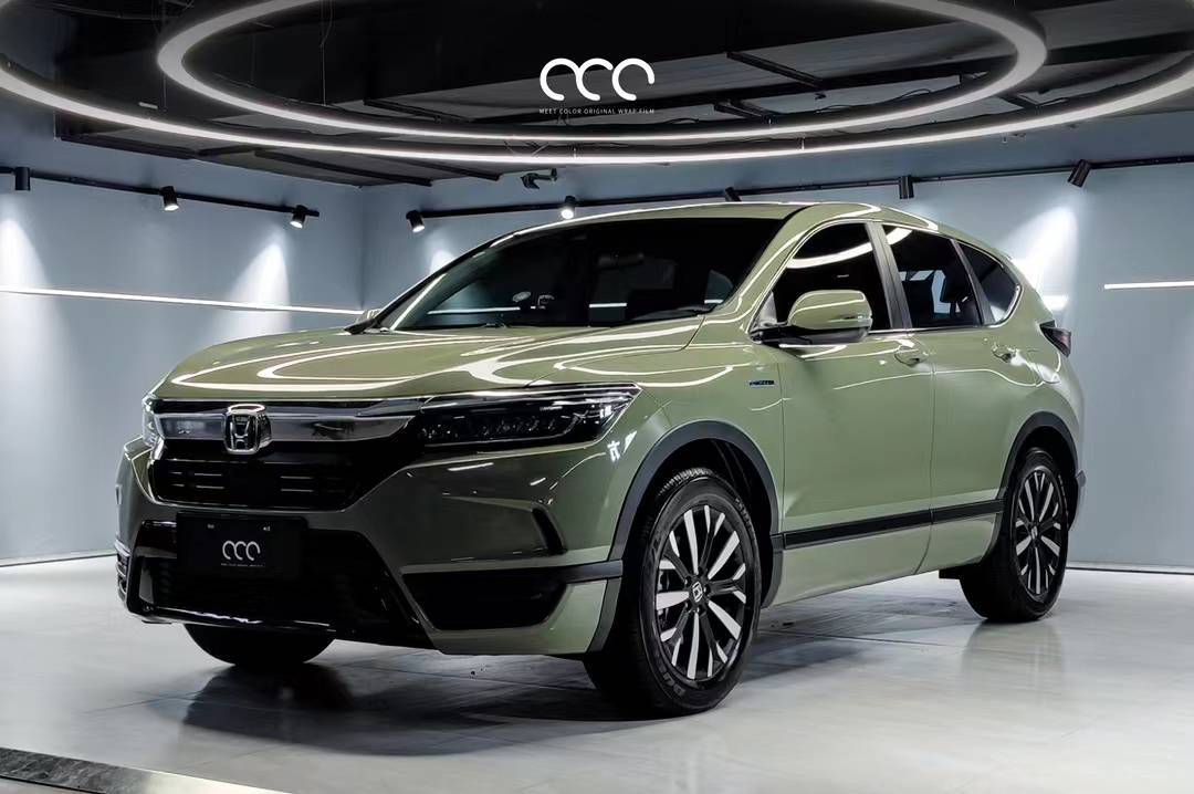 本田皓影漫彩改色膜亮卡其绿,非常的低调,淡雅和耐看_搜狐汽车_搜狐网