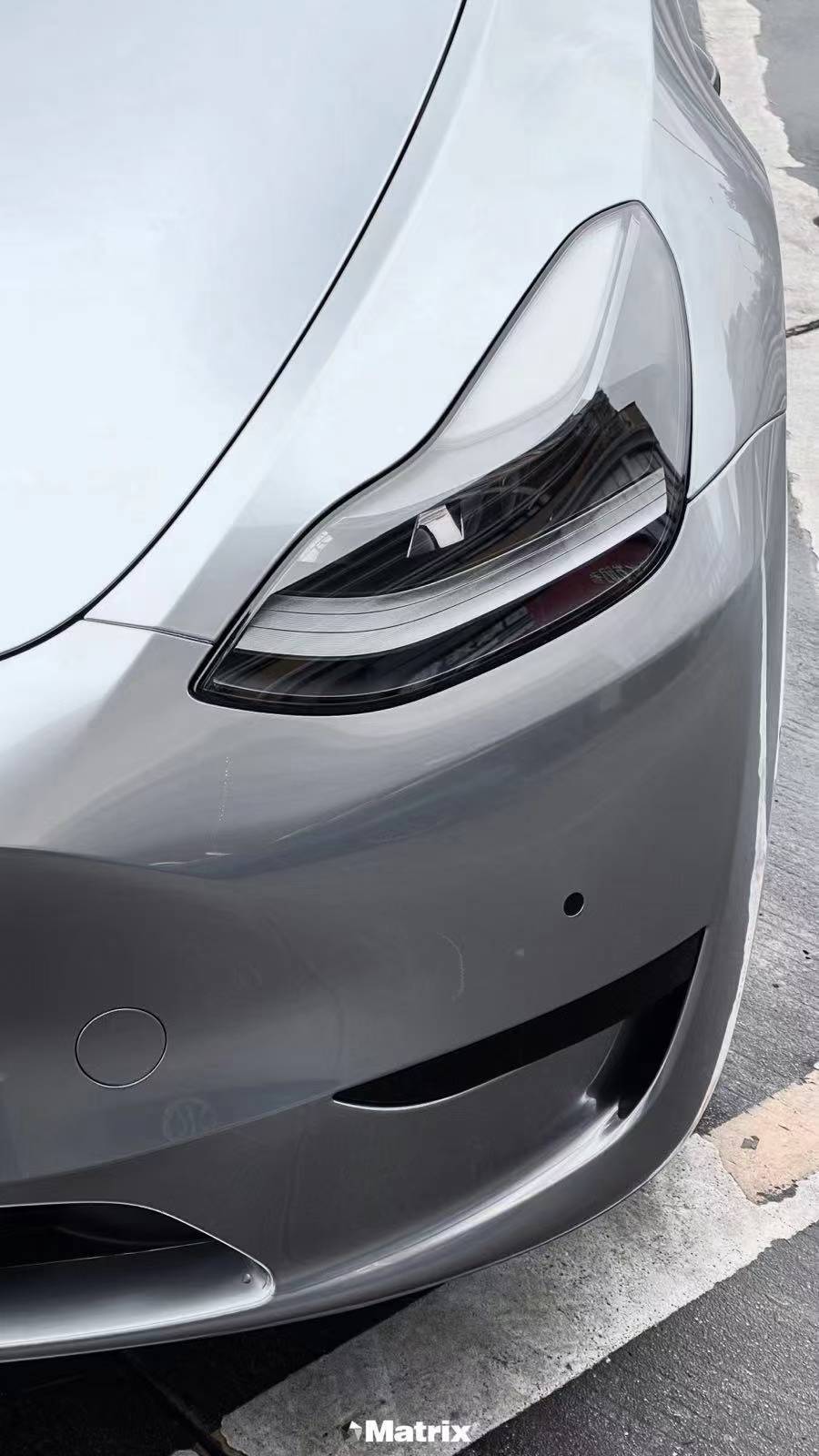 特斯拉modely-matrix矩阵改色膜液态金属水银灰,高冷仙气的新色_金属