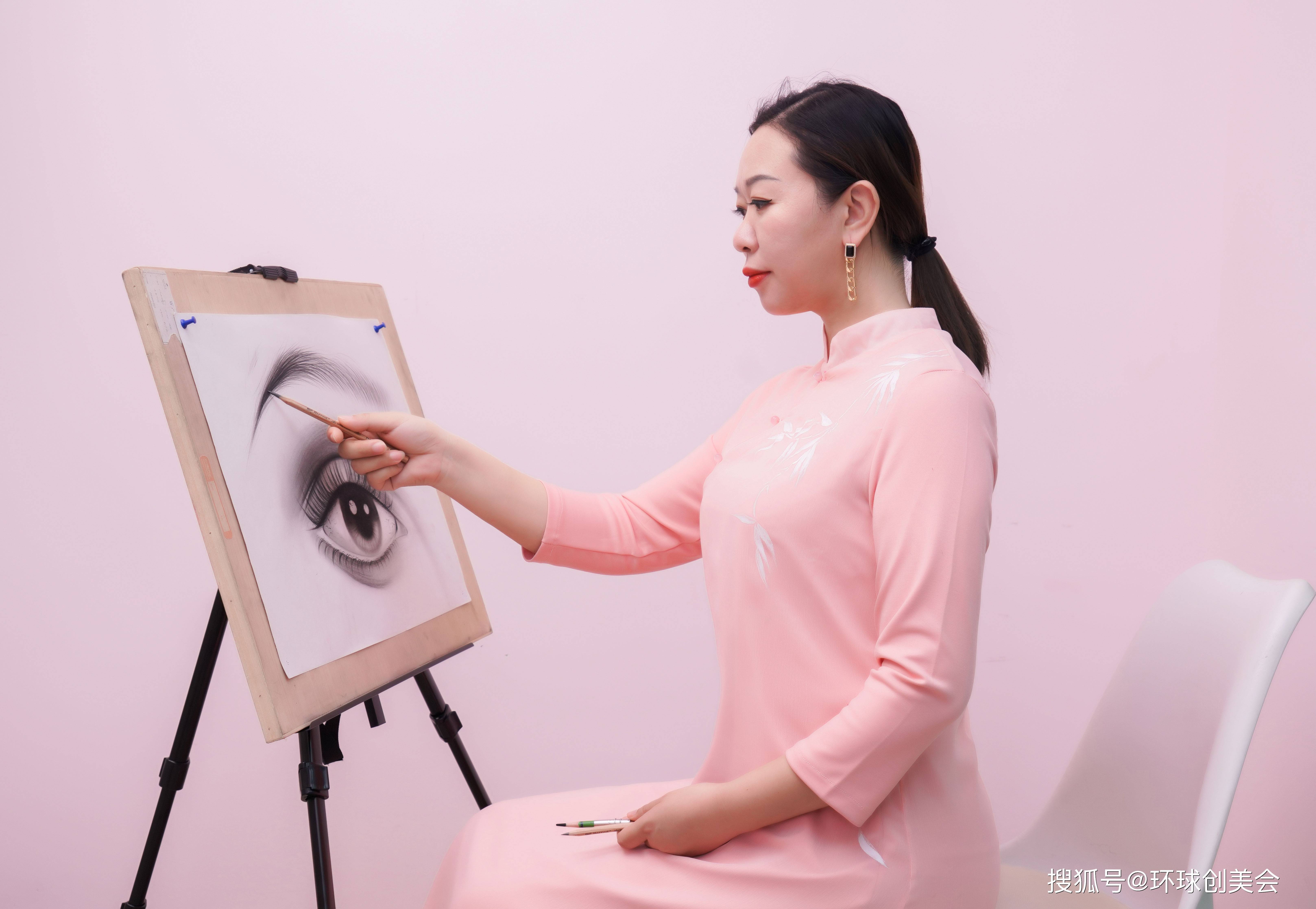 梵色创美集团本色纹绣培训学校特聘纹眉讲师王培女士_技术_行业_大赛