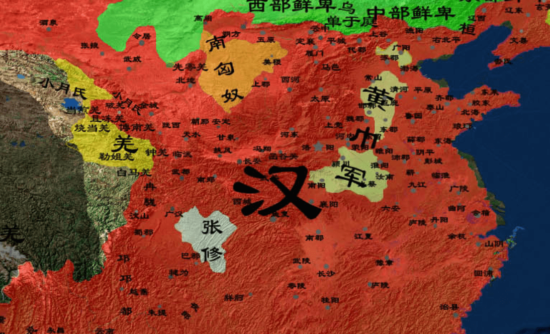 三国黄巾起义时期地图图片