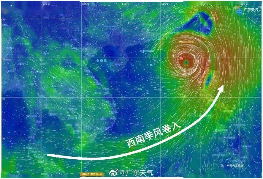 据@广东天气 消息,台风"马鞍"经过吕宋岛后,强度没有减弱,进入南海后