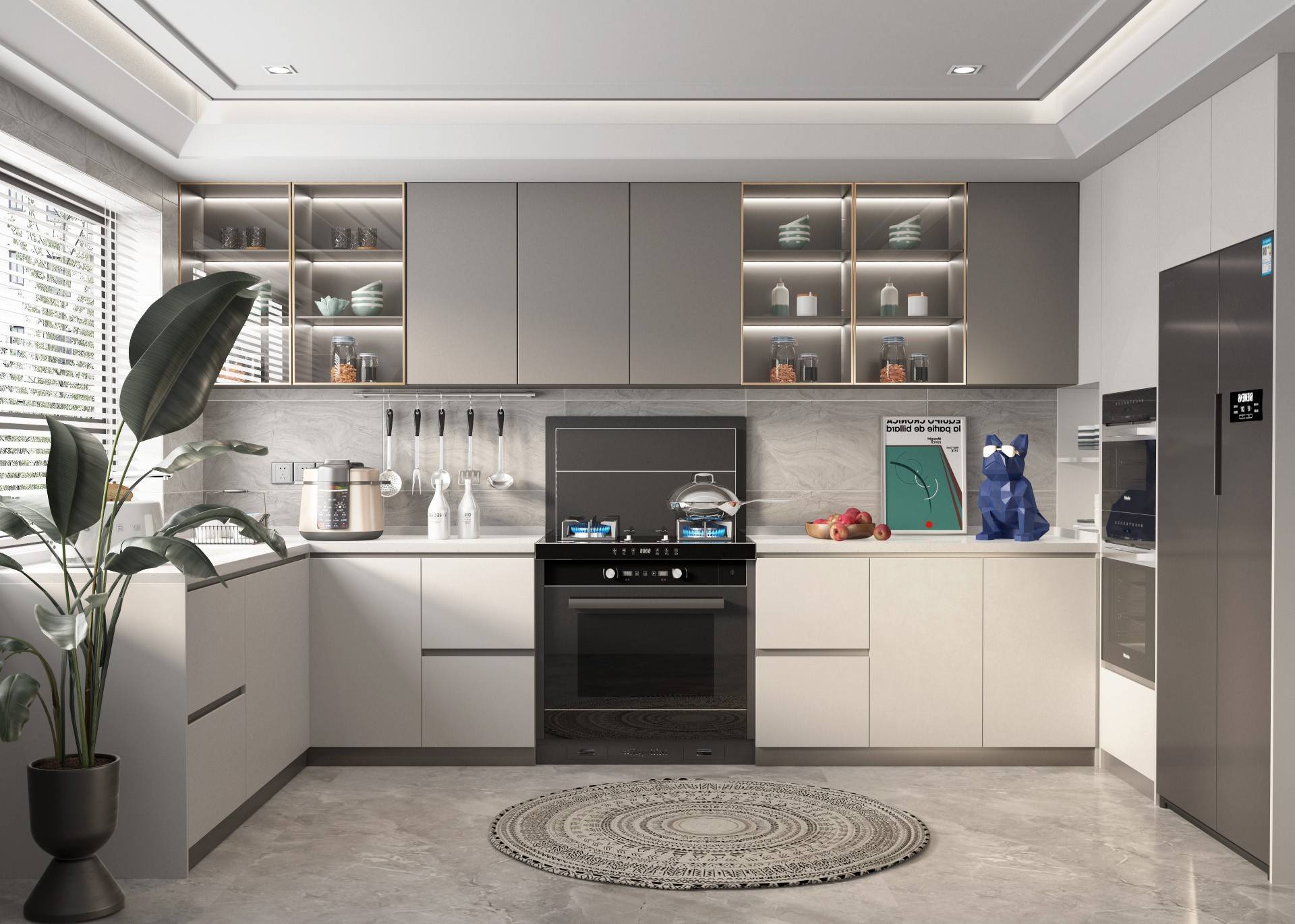 红田全屋定制:147㎡自然舒适的家居空间设计,让你感受优雅与时尚慢