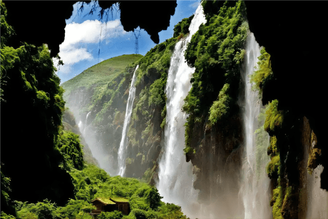 羊皮洞瀑布，大湾溶洞！贵州这一风景区，拥有独特的喀斯特地貌！
