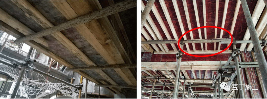 地下室顶板洞口支架回顶,后浇带支撑架回顶措施不到位,违反板底支撑架